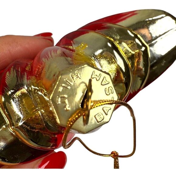 Balsam Hill Christmas Cheer Ornaments Set of 2 Stars Red Gold - Picture 5 of 7